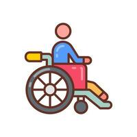 Paralysis icon in vector. Illustration vector