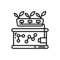 Hydroponics icon in vector. Illustration vector