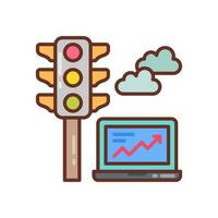 Smart Traffic Management icon in vector. Illustration vector