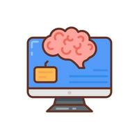 Brain Computer Interfaces icon in vector. Illustration vector