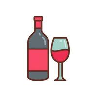 vino icono en vector. ilustración vector