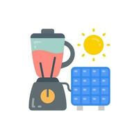 Solar Powered Blender icon in vector. Illustration vector