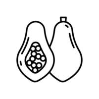 Papaya icon in vector. Illustration vector