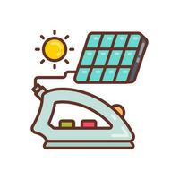 Solar Powered Iron icon in vector. Illustration vector