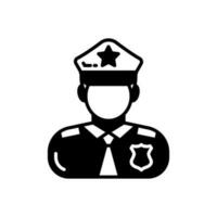 policía hombre icono en vector. ilustración vector