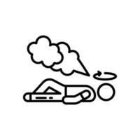 Carbon Monoxide Poisoning icon in vector. Illustration vector