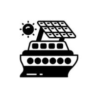 Solar Boat icon in vector. Illustration vector