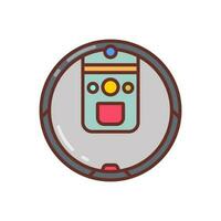 Robotic Vacuum Cleaner icon in vector. Illustration vector