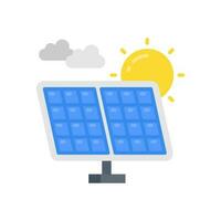 solar panel icono en vector. ilustración vector