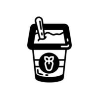 yogur icono en vector. ilustración vector