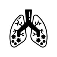 Pneumonia icon in vector. Illustration vector