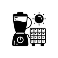 Solar Powered Blender icon in vector. Illustration vector