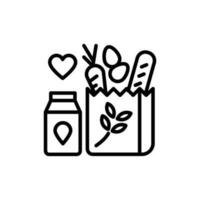 Food Donation icon in vector. Illustration vector