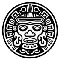 Mayan Aztec totem tattoo vector icon