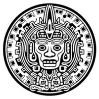 maya azteca tótem tatuaje vector icono