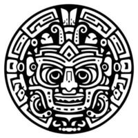 Mayan Aztec totem tattoo vector icon