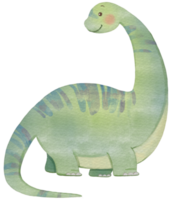 Cute Dino cartoon character watercolor png