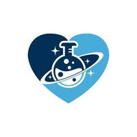 planeta laboratorio logo diseño ilustración vector planeta laboratorio logo
