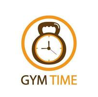 Gym Time Logo Template Design Vector, Emblem, Design Concept, Creative Symbol, Icon vector