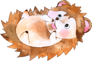Forest Animal cartoon character watercolor png