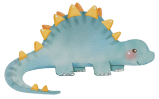 schattig dino tekenfilm karakter waterverf png