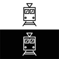 tren icono, ilustración frente ver diseño modelo vector