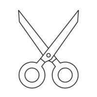 Scissors line icon on white background vector