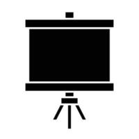 Presentation board vector icon. Black illustration isolated on white background for graphic and web design