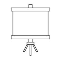 Presentation board icon on white background vector