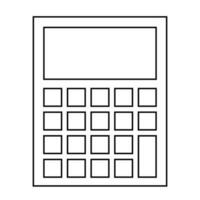 Calculator, math icon. Element of education illustration. Signs and symbols can be used for web, logo, mobile app, UI, UX vector