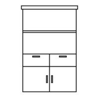 relleno gabinete icono. línea Arte estilo diseño aislado en blanco antecedentes vector