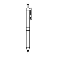 bolígrafo línea icono en blanco antecedentes vector