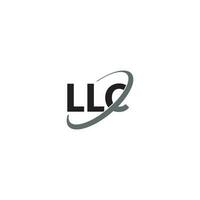 llc logo o icono diseño vector