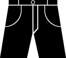 pantalones cortos icono o símbolo. vector