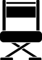 Flat chair icon or symbol. vector