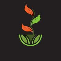 organic plant logo vector