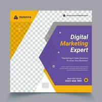 Social Media Post Design Templates Set For Business With Business Vector Illustration Background.  Professional Minimal Business Service Design With Hi-Quality Vector.