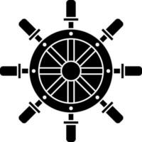 Ship steering or helm icon. vector