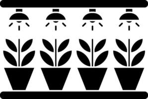 Hydroponic farming icon for smart farm concept. vector