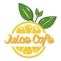 fresh lemon juice logo design vector