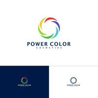 Color Circle logo template, Creative Color logo design vector