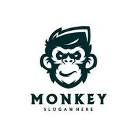 Head Monkey Mascot logo template Vector. Creative Monkey Logo Vector