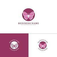 mariposa logo plantilla, creativo mariposa logo diseño vector