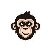 cabeza mono mascota logo modelo vector. creativo mono logo vector