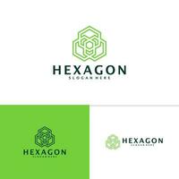 hexágono logo plantilla, creativo hexágono logo diseño vector, hexágono logo concepto vector