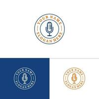 Podcast logo template, Creative Talk logo design vector, Podcast logo concepts vector