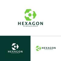 hexágono logo plantilla, creativo hexágono logo diseño vector, hexágono logo concepto vector