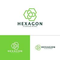 Hexagon logo template, Creative Hexagon logo design vector, Hexagon logo concept vector