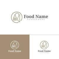 Food logo template, Creative Food logo design vector, Food logo concepts vector