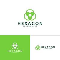 Hexagon logo template, Creative Hexagon logo design vector, Hexagon logo concept vector